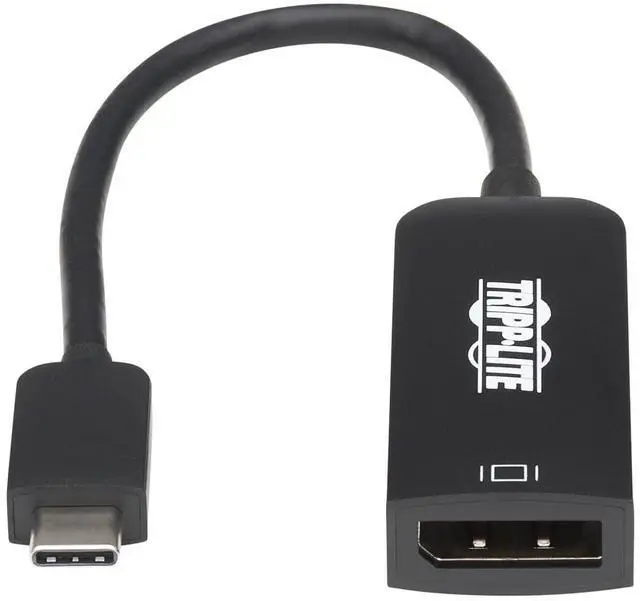 Alt view image 2 of 5 - Tripp Lite USB-C to DisplayPort Adapter Cable, Thunderbolt 3 Compatible Cable Adapter USB C to DP (M/F), DisplayPort DP 1.4, 8K UHD, HDR, 6 in. (U444-06N-DP8B)