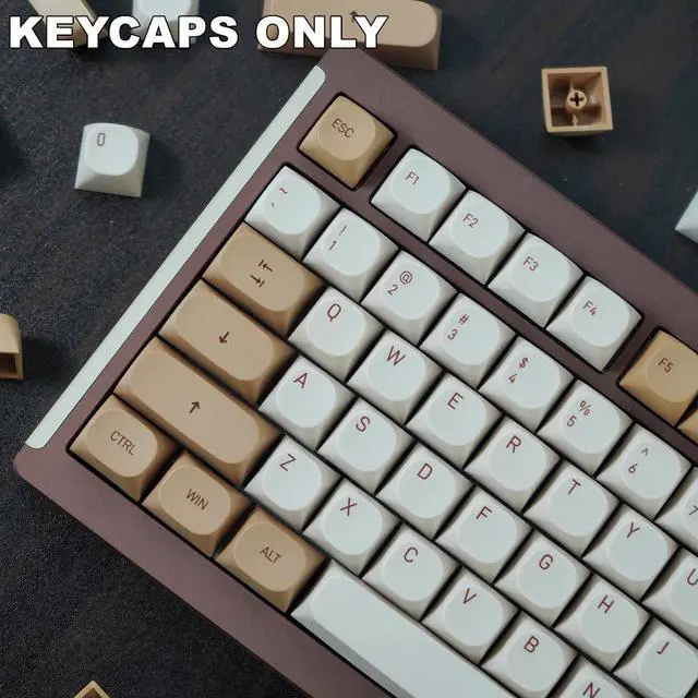 Alt view image 3 of 5 - YUNLEI 119Keys PBT DyeSublimation Keycaps Tiramisu Keycap MAProfile DYE-SUB Keycap for Mechanical Keyboards MAProfile Keycap
