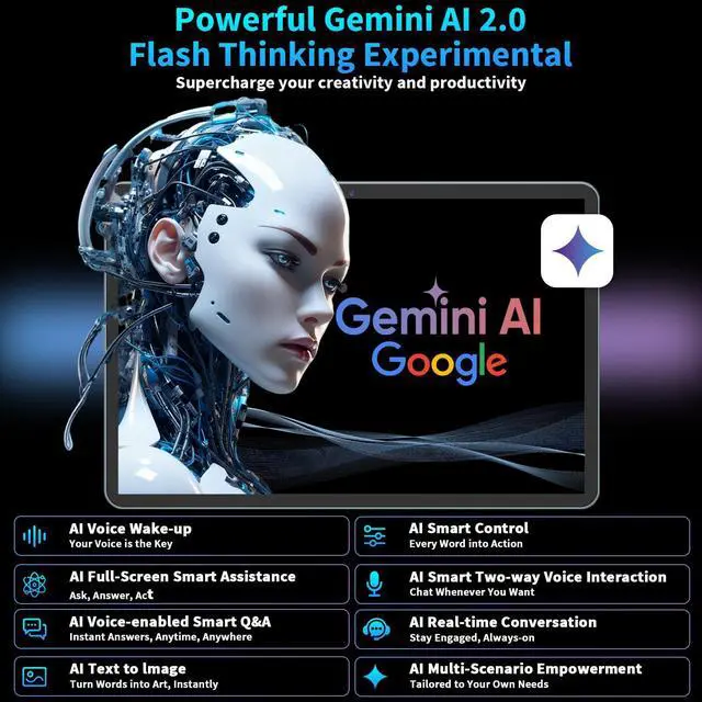 Alt view image 4 of 5 - 2025 Tablet, 10 inch Android 15 Tablet with Keyboard, 24GB+256GB+2TB Expandable Tablets, 2 in 1 Tablets with Keyboard Case Mouse Stylus, 8-core, 8000mAh, 5G WiFi, Split Screen, Widevine L1, GMS(Green)