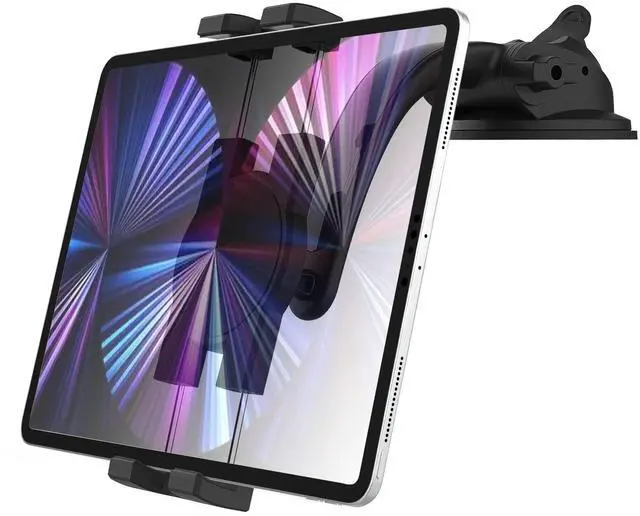 Main image of YOOZ Dashboard Tablet Mount for Car [Adjustable Arm & Stablize] Car Dash Windshield Tablet Holder Suction for 4-13" Devices, iPad Pro 12.9 Air Mini, Galaxy Tabs, Lenovo, iPhone Series