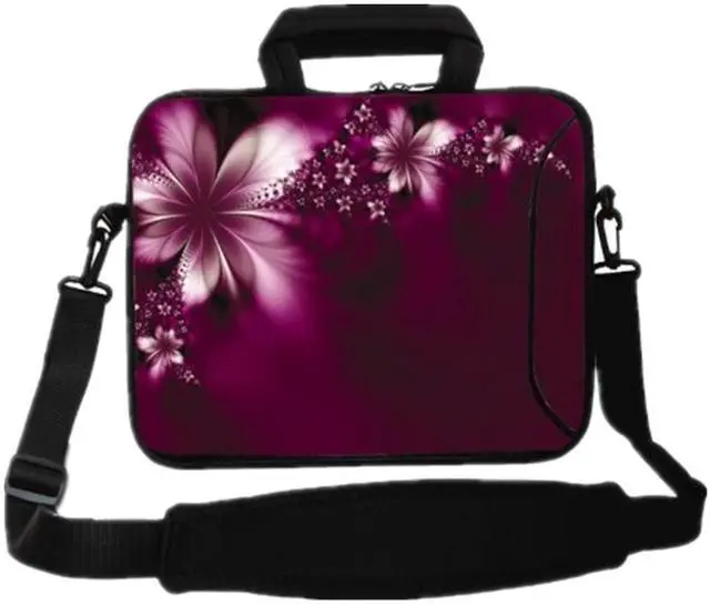 Main image of RICHEN 14 15 15.4 15.6 inch Messenger Bag Carrying Case with Handle Accessory Pocket Fits 14 to 15-Inch Laptops/Notebook/Kids Tablet (14-15.6 inch, Flowers)