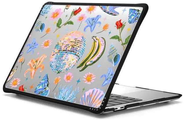 Alt view image 2 of 3 - CASETiFY Impact MacBookPro 13" (M1/M2/Intel) Case [Cushioned Impact Corners/Scratch-Resistant/Anti-Slip Grip] - Disco Magic - Clear Black