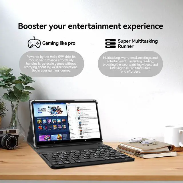 Alt view image 5 of 5 - Android Tablet, 12 inch Android 15 Tablet, 2K Display, MTK G99 Octa-Core, 16GB 256GB 1TB Expansion, 2.4/5G WiFi, 21MP Camera, Widevine L1, Gemini AI 2.0, Tablets with Keyboard, Mouse, Case etc