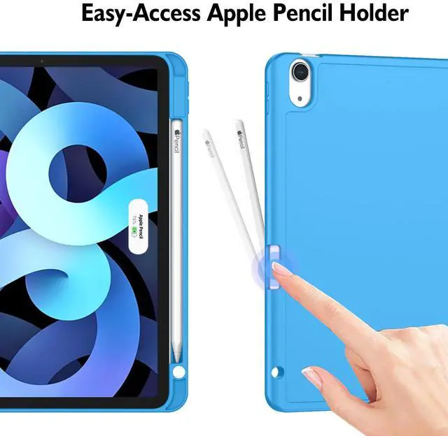 Alt view image 3 of 5 - ZryXal iPad Air 11 Inch Case M3 2025 / M2 2024, iPad Air Case 5th Generation/4th Generation 2022/2020 10.9 Inch [Support Touch ID and Auto Wake/Sleep](Ocean Blue)