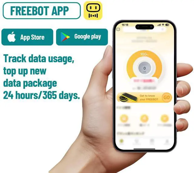 Alt view image 5 of 5 - FREEBOT SIM-Free Mobile Hotspot with 10GB US/CA/MX Data 30Days, 4G LTE Portable WiFi Router for 150+ Countries, Connect 10 Devices, Ideal for Travel & Remote Work