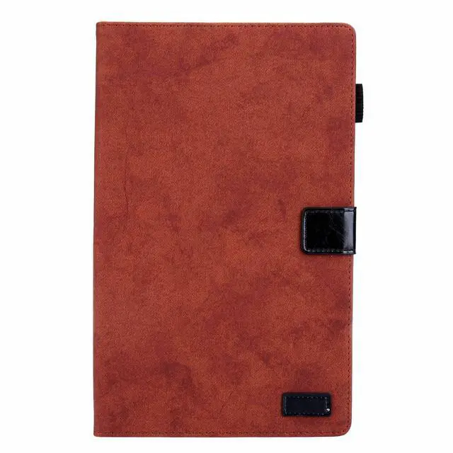 Alt view image 3 of 5 - UUcovers for 8" Kindle Fire HD 8 Tablet (2018/2017/2016) Release Case 8th/7th/6th Generation with Pencil Holder [Auto Wake/Sleep] Business PU Leather Folio Stand Magnetic Smart TPU Back Cover, Brown