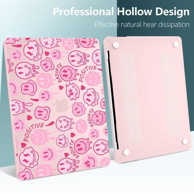 Alt view image 4 of 5 - DONGKE for MacBook Pro 13 Inch Case 2023-2016 Release A2338 M2 M1 A2251 A2289 A2159 A1989 A1706 Touch Bar & Touch ID, Hard Shell with USB C to USB Adapter & Keyboard Cover, Melting Faces