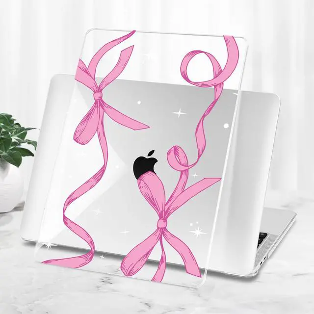 Alt view image 5 of 5 - Tuiklol Case for 2022 MacBook Pro 13 Inch M2 Clip, 2021 2020 Release M1 A2338 A2289 A2251, Hard Shell Case for MacBook Pro 13.3" with Touch Bar Fits Touch ID and Retina Display, Bow