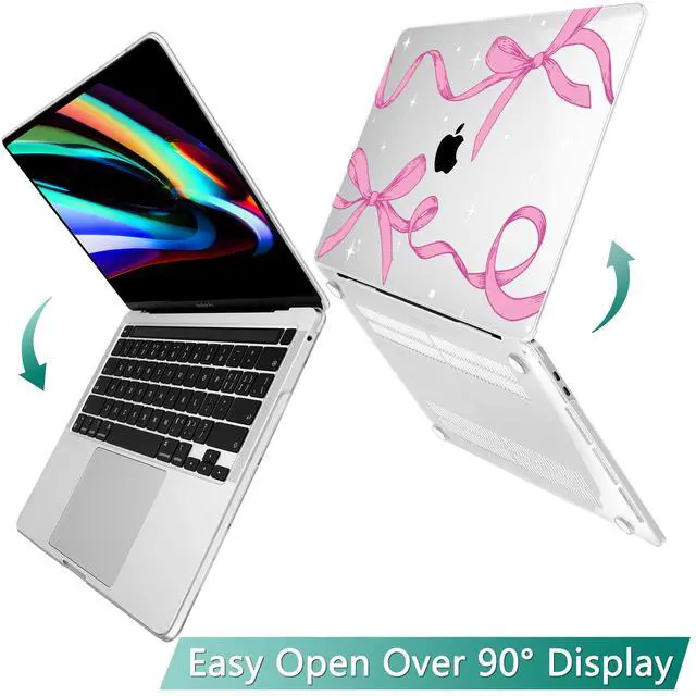 Alt view image 4 of 5 - Tuiklol Case for 2022 MacBook Pro 13 Inch M2 Clip, 2021 2020 Release M1 A2338 A2289 A2251, Hard Shell Case for MacBook Pro 13.3" with Touch Bar Fits Touch ID and Retina Display, Bow