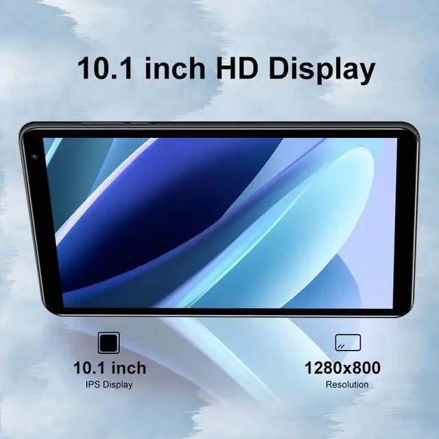 Alt view image 4 of 5 - 10.1 Inch Android Tablet PC with Keyboard & Stylus, 8-Core Processor T860 GPU, 3GB RAM 128GB Storage, 4G LTE SIM Slot, 5000mAh Battery,5MP+16MP Cameras for Work and Entertainment (Green, G4)