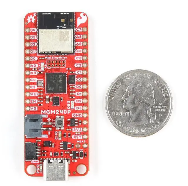 Alt view image 4 of 4 - SparkFun Thing Plus Matter - MGM240P Wireless Module Thing Plus Form-Factor (Feather-Compatible) USB-C Connector, Board Dimensions (Inches): 2.30" x 0.90"