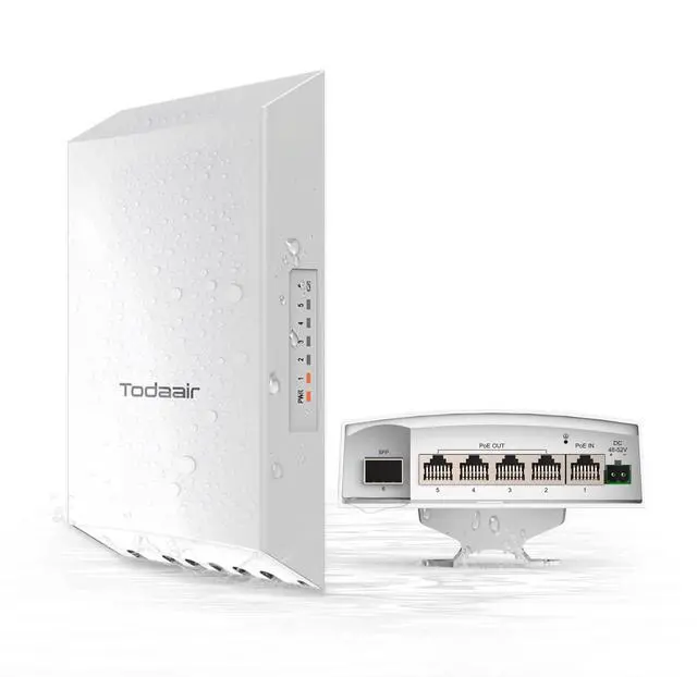Main image of 4 Port Outdoor Gigabit PoE SwitchPoE ExtenderIndoor/Outdoor WaterproofIEEE802.3af/at/bt CompliantBT & DC Input60WPoE++ BT Port 30WAI WatchdogPlug and Play
