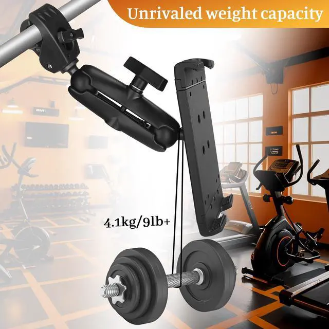 Alt view image 5 of 5 - Velpaw Aluminum iPad Tablet Mount Holder, Kitchen Tablet Holder for UTV/Desk/Chair/Fitness Bike/Mic Stand/Fitness Bike/Road Mountain Bicycle, 360° Adjustable Clamp Compatible with 7.5''-13'' iPad