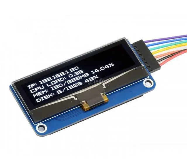 Alt view image 3 of 5 - 2.23 inch OLED Display HAT for Raspberry Pi 2B/3B/4B/Zero/Zero W Jetson Nano 128×32 Pixels SPI/I2C Interface @XYGStudy