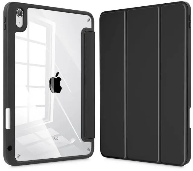 Main image of Tuiklol for iPad (A16 Chip) 11th Generation 11 inch 2025 / iPad 10th Generation 10.9 inch 2022 Case, Buit in Pencil Holder with Clear Back Shell Cover Trifold Stand Auto Wake/Sleep, Black