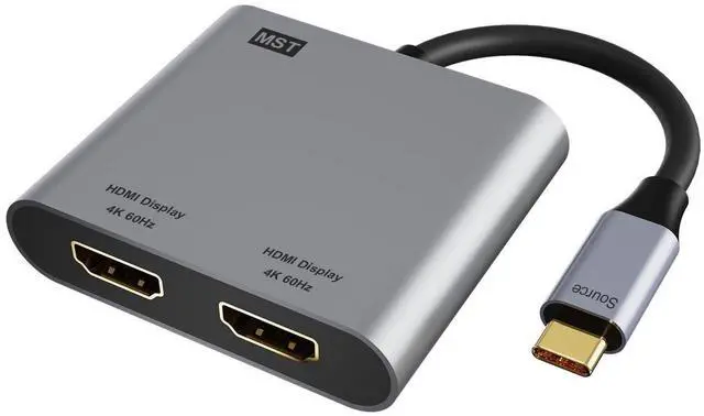Main image of Anehmeta USB C to Dual HDMI Adapter 4K@60hz, Type C to HDMI Splitter for Dual Monitors, USB C Hub Extend Display for MacBook Air/Pro, XPS, More Laptops with Thunderbolt 3/4 Ports
