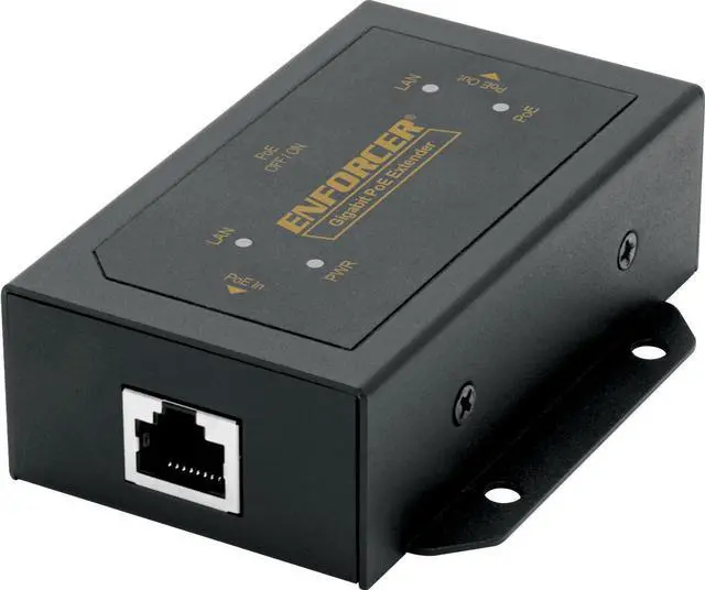 Main image of Seco-Larm NR-P102E-TQ Enforcer 1-Port PoE+ Extender; Extends The Range of PoE Devices an Additional 328ft Cat5e Cables or Higher; Compatible with PoE Devices; Surge Protection
