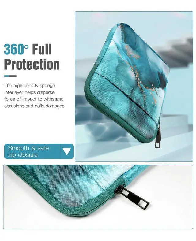 Alt view image 3 of 5 - TiMOVO 6-7 Inch Sleeve Case for All-New Kindle Paperwhite and Kindle Colorsoft Signature Edition, Kindle E-Reader/Kindle Oasis Protective Sleeve Cover Pouch Bag Carrying Case, Cloud Peacock Blue