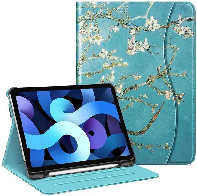 Alt view image 2 of 5 - Fintie Multi-Angle Viewing Case for iPad Air 11 & iPad Air 5/4 10.9 Inch Bundle with Fintie Silicone Sleeve for Apple Pencil Pro & Apple Pencil 2nd Generation