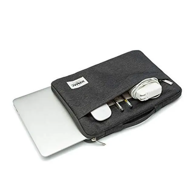 Alt view image 2 of 5 - Kinmac 360° Protective Laptop Sleeve Case Bag Cover with Handle for MacBook Air 15 inch, and 15 inch-15.6 inch HP,Lenovo,Dell,ASUS,Acer Notebook Computer (Black)