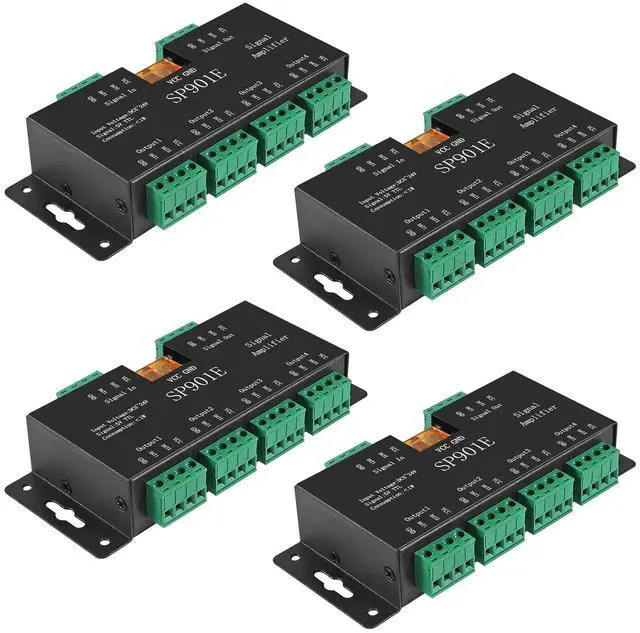 Main image of ACEIRMC SP901E LED Pixel WS2812B WS2811 SPI Signal Amplifier Repeater for WS2813 SK6812 WS2815 WS2801 SK9822 etc All The RGB Addressable LED Strip and Dream Color Programmable LED Matrix Panel (4)