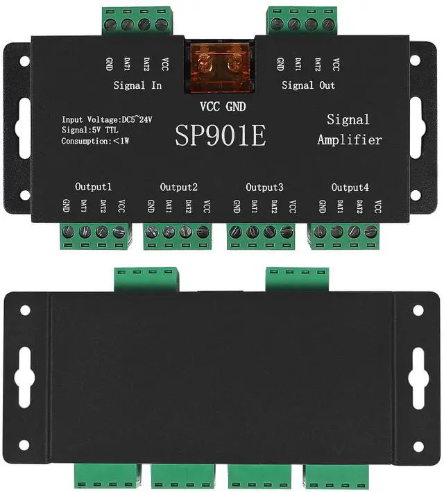 Alt view image 2 of 5 - ACEIRMC SP901E LED Pixel WS2812B WS2811 SPI Signal Amplifier Repeater for WS2813 SK6812 WS2815 WS2801 SK9822 etc All The RGB Addressable LED Strip and Dream Color Programmable LED Matrix Panel (4)