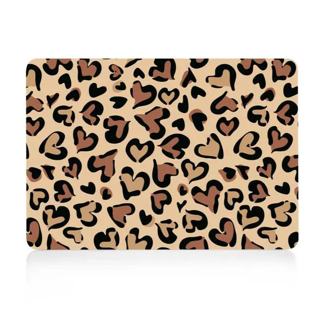 Alt view image 3 of 5 - FFBOFFC Laptop Hardshell Compatible with MacBook 12 Inch Case Cover with Retina Display 2017 2016 2015 Release Model A1534, Plastic Hard Cover Shell Case and Keyboard Skin, Heart Leopard