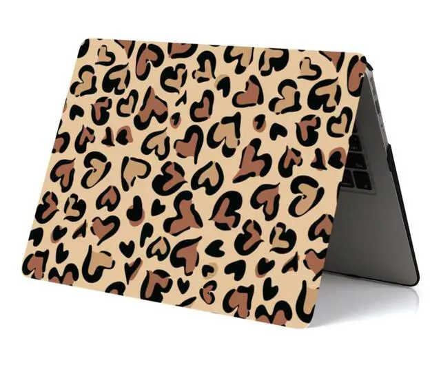Alt view image 4 of 5 - FFBOFFC Laptop Hardshell Compatible with MacBook 12 Inch Case Cover with Retina Display 2017 2016 2015 Release Model A1534, Plastic Hard Cover Shell Case and Keyboard Skin, Heart Leopard