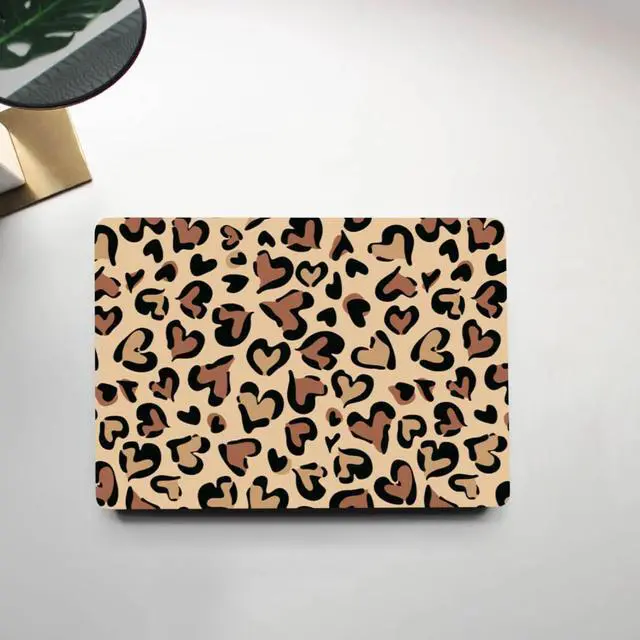 Alt view image 5 of 5 - FFBOFFC Laptop Hardshell Compatible with MacBook 12 Inch Case Cover with Retina Display 2017 2016 2015 Release Model A1534, Plastic Hard Cover Shell Case and Keyboard Skin, Heart Leopard