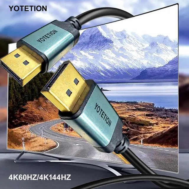 Alt view image 3 of 5 - YOTETION 4K 40FT DisplayPort to DisplayPort Cable, Supports up to 4K@60Hz, 2K@144Hz, Male-to-Male Computer Monitor Cables, DP Cables, Aluminum Shells