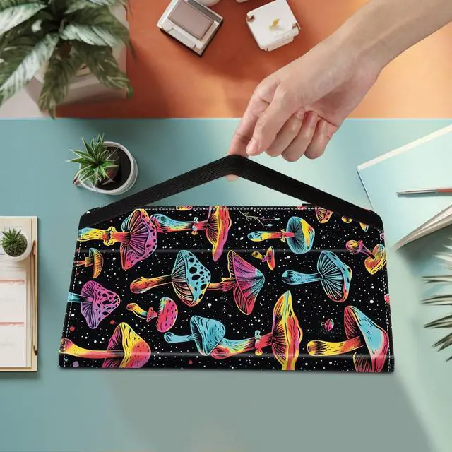 Alt view image 2 of 5 - BFUKVOU Case for 7" All-New Kindle Paperwhite 12th Gen 2024 & Kindle Colorsoft Signature Edition (2024 Release),Card Slot PU Leather TPU Case Pen Holder Auto Wake Sleep,Aesthetic Mushroom