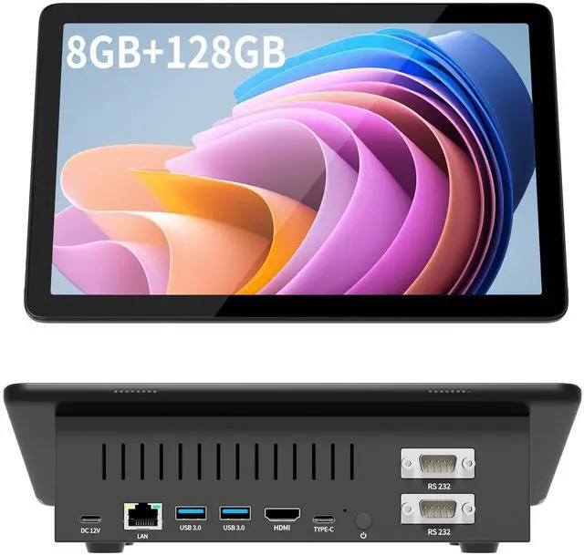 Main image of HIGOLEPC Mini PC,10.1 Inch Touchscreen Mini Computer Mini Desk PC with Battery,Celeron N5095 8GB RAM/128GB ROM,Dual RS232 HDMI 2.0,BT 5.0,WiFi 5,Type-C,Support Auto-Boot