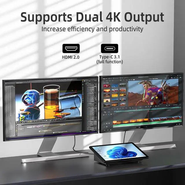 Alt view image 5 of 5 - HIGOLEPC Mini PC,10.1 Inch Touchscreen Mini Computer Mini Desk PC with Battery,Celeron N5095 8GB RAM/128GB ROM,Dual RS232 HDMI 2.0,BT 5.0,WiFi 5,Type-C,Support Auto-Boot