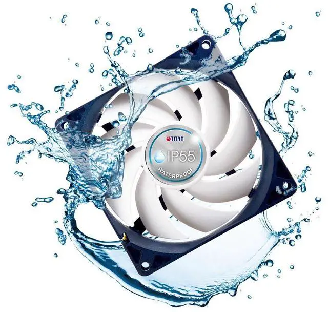 Main image of TITAN- 12V DC IP55 Waterproof/Dustproof Case Cooling Fan (90mm (2 Pack))