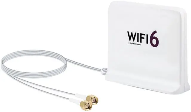 Main image of 12dBi High Gain WiFi 6E Antenna with Magnetic Base - Tri-Band 2.4GHz/5.8GHz/6GHz for PC/Router, 3FT RG174 Cable, RP-SMA Connector