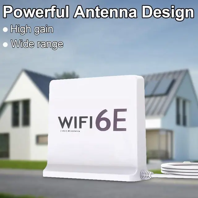 Alt view image 4 of 5 - 12dBi High Gain WiFi 6E Antenna with Magnetic Base - Tri-Band 2.4GHz/5.8GHz/6GHz for PC/Router, 3FT RG174 Cable, RP-SMA Connector