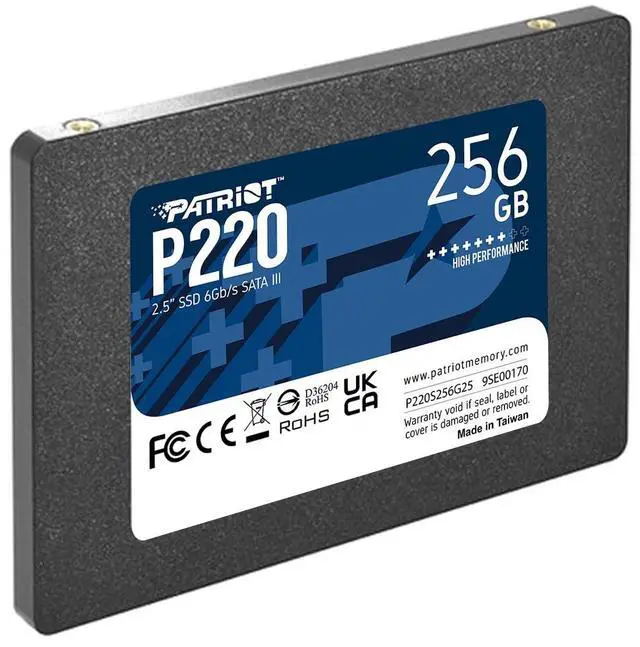 Alt view image 3 of 4 - Patriot Memory P220 256GB Internal SSD - SATA 3 2.5" - Solid State Drive - P220S256G25