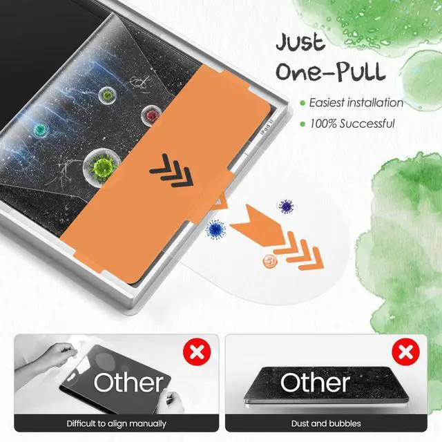 Alt view image 3 of 5 - PandaShield 2-Pack Paper-feel Screen Protector Easy-Installation Box for iPad Air [13-in.] M3/M2 (2025/2024),Matte,Write like on Paper,Bubble Free,Anti-Glare,Scratch Resistant,Apple Pencil Compatible