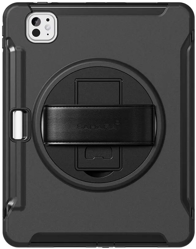 Main image of Sahara - Raider Series Heavy-Duty Case with Hand Strap for iPad Pro 11" (M4 2024/M5 2025), Scorpion Black, (TB00398)