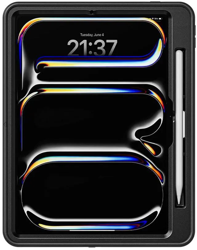 Alt view image 3 of 5 - Sahara - Raider Series Heavy-Duty Case with Hand Strap for iPad Pro 11" (M4 2024/M5 2025), Scorpion Black, (TB00398)