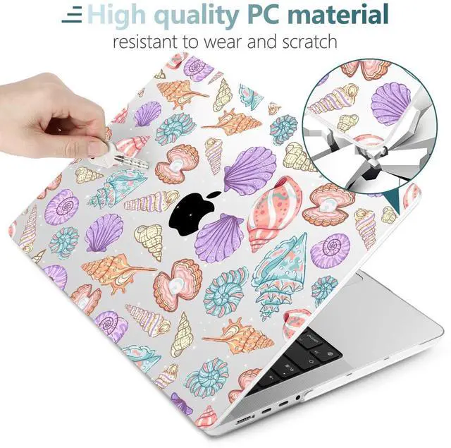 Alt view image 4 of 5 - TWOLSKOO for MacBook Pro 14 inch Case M5 M4 M3 M2 M1 Pro Max Chip (2026-2021), Plastic Hard Shell & Keyboard Cover & Type C Adapter & Screen Protector, Colorful Shells