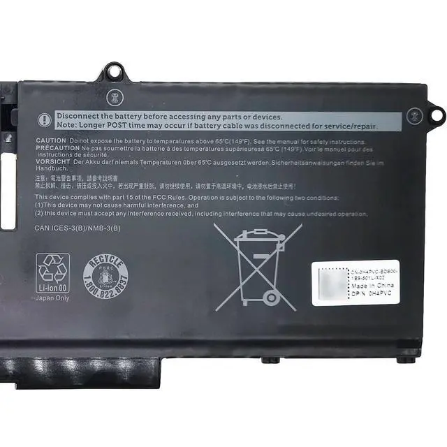Alt view image 3 of 5 - EPYOBW 07KRV Laptop Battery 58Wh Compatible with Dell Latitude 5430 5530 / Precision 3570 / P104F P137G Series M69D0 O7KRV H4PVC 0H4PVC Y86WG 0Y86WG 08WRCR 8WRCR 078FWY 4FVJG