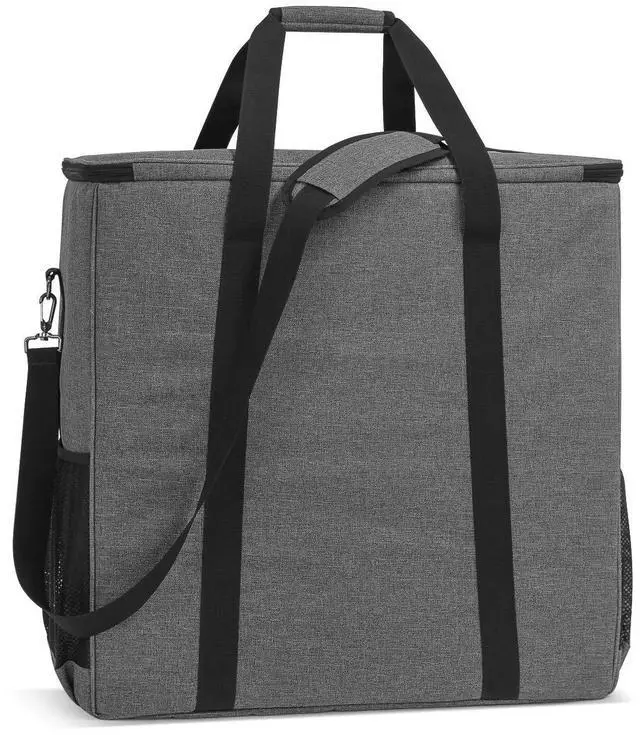 Alt view image 4 of 5 - CURMIO Desktop Tower and Monitor Carrying Case,Travel Bag for PC Chassis, Monitor, Keyboard, Cable and Mouse, Bag Only, Gray