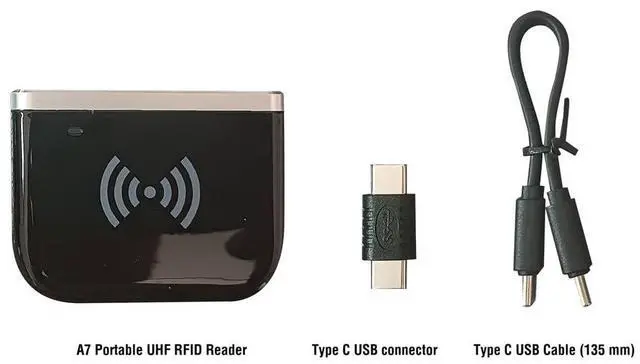 Alt view image 3 of 5 - Geenfc A7 Portable UHF RFID Reader Writer, Type-C USB & Bluetooth 5.0 Interface, Windows Android iOS Supported