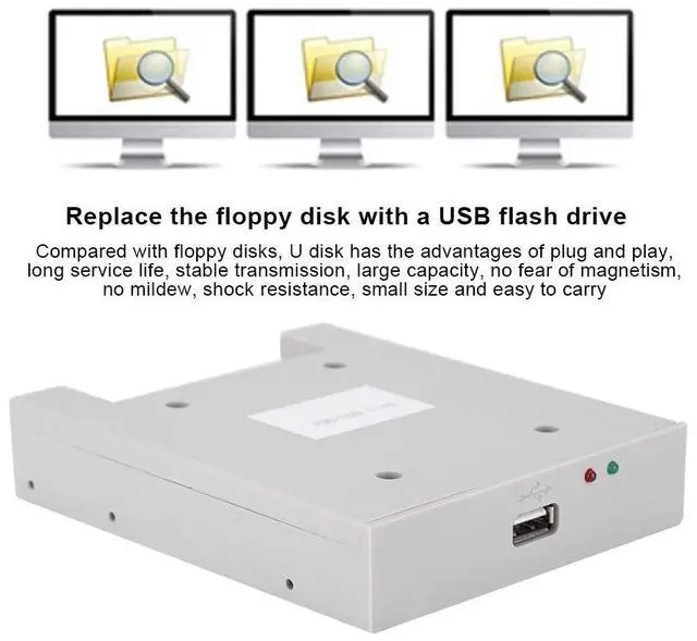 Alt view image 2 of 5 - USB Emulator Controllers,FDD- U144 1.44MB USB SSD Floppy Drive Emulator Designed with a 32-Bit CPU for High Integration and Performance Suitable for Industrial Controllers,Plug
