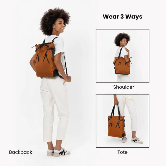 Alt view image 4 of 5 - Sherpani Tempest, Anti Theft Convertible Backpack Tote, 14L Travel Backpack, Travel Gifts for Women, Handbags, RFID Protection, Metal Hardware, Fits 15 Laptop (No Sleeve) (Morocco)