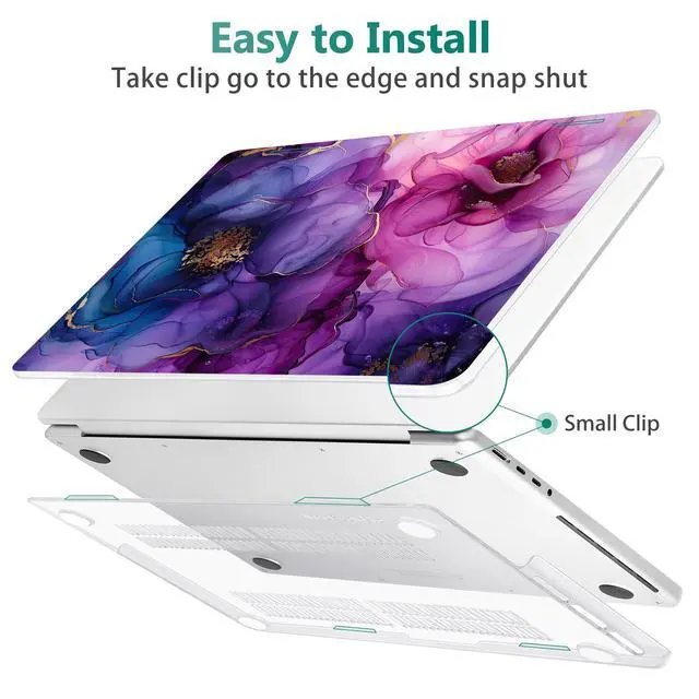 Alt view image 5 of 5 - May Chen for MacBook Pro 14 inch M5 M4 M3 M2 M1 Chip, A3434 A3112 A3185 A3401 A2918 A2992 A2779 A2442, 2021-2025 Released, Plastic Hard Hard Cover with Keyboard Cover, Painting Floral