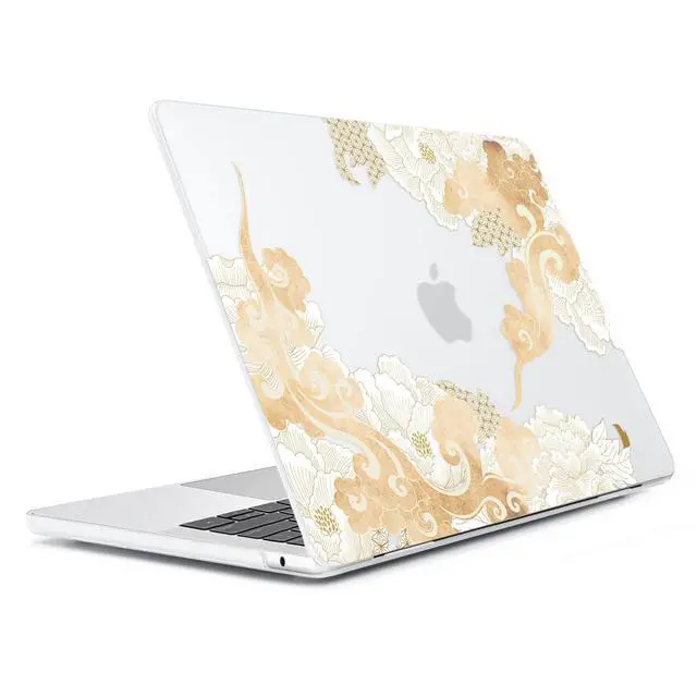 Alt view image 3 of 5 - HOHAIYOO Compatible with MacBook Air 15 inch Case 2025 2024 2023 Release M4 A3241 M3 A3114 M2 A2941 with 15.3" Retina Display&Touch ID, Hard Shell&Keyboard Cover&Webcam Cover&Screen Film, Golden Cloud