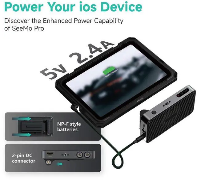 Alt view image 3 of 5 - Accsoon SeeMo Pro SDI/HDMI to iOS Video Capture Adapter Converter, 1080p 60fps Video Transmitter H.264 Recording, Live Streaming, Monitor for i-Phone iPad, HDMI to USB-C Video Capture Terminal