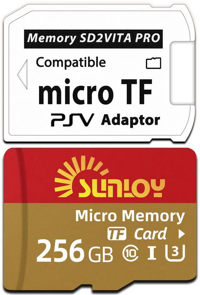 Main image of SD2Vita 6.0 PS Vita Memory Card Adapter with 256GB Micro SD Card, High Speed microSDXC UHS-I Flash Memory Card with PSVita SD Card Adapter for PSV 1000/2000 PSTV FW 3.60 HENkaku Enso System